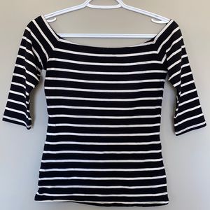 Off-the Shoulder Stripe Top